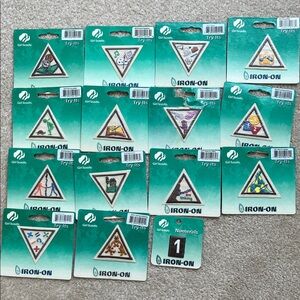 Girl scouts New iron on patches in package.